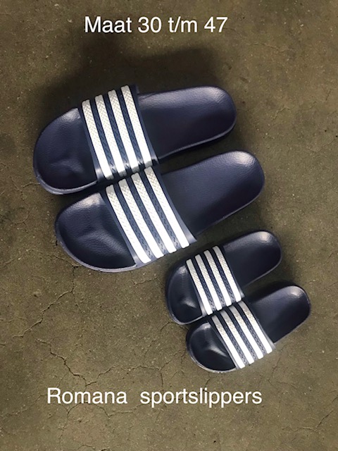 EVA sportslippers met gestreepte band